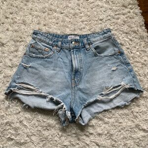 Womens Zara denim jean shorts size 4 XS
